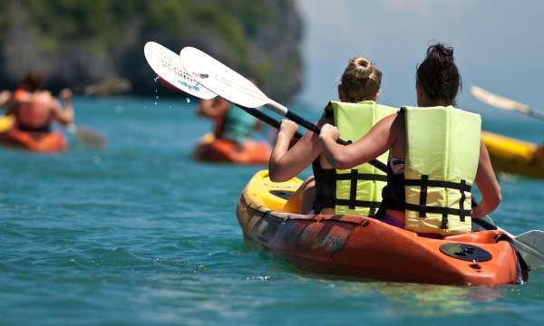 People Kayaking