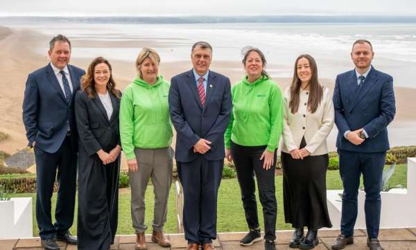 directors of Brend Collection with organisers of Children's Hospice South West at Saunton Sands Hotel
